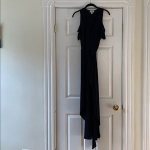 Veronica M. XS Maxi Navy Wrap Dress.